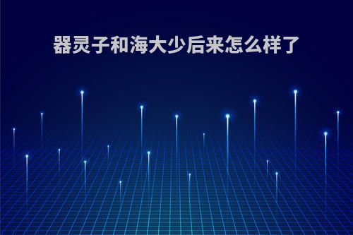 器灵子和海大少后来怎么样了