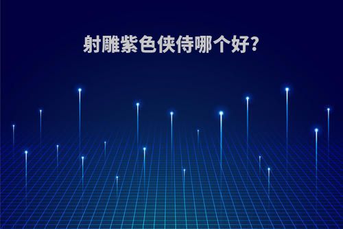 射雕紫色侠侍哪个好?