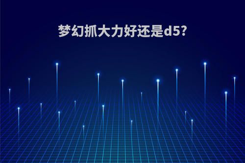 梦幻抓大力好还是d5?