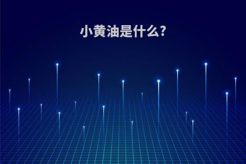 小黄油是什么?