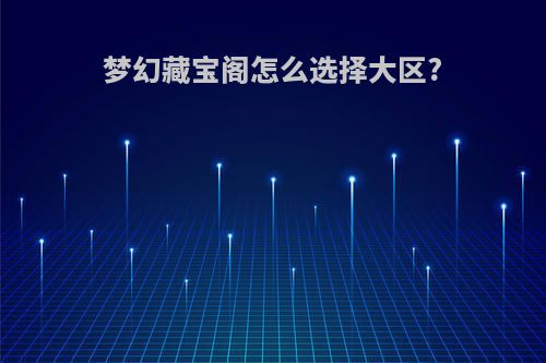 梦幻藏宝阁怎么选择大区?