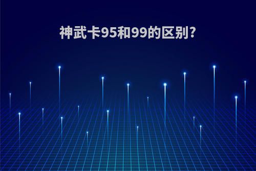 神武卡95和99的区别?