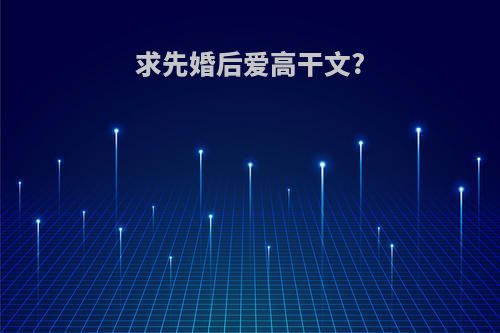 求先婚后爱高干文?