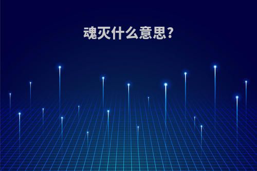 魂灭什么意思?