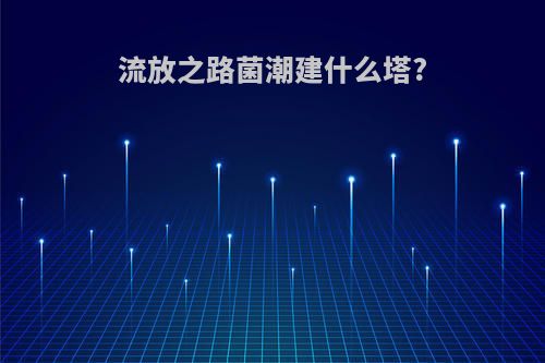 流放之路菌潮建什么塔?