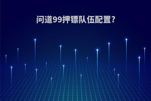 问道99押镖队伍配置?