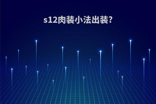 s12肉装小法出装?