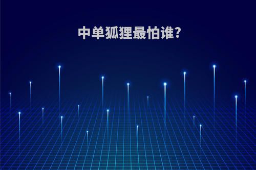 中单狐狸最怕谁?